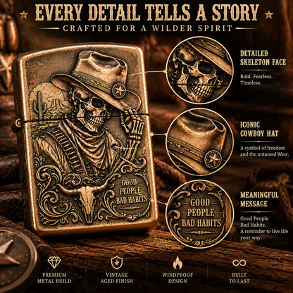 🔥LAST DAY 50% OFF - Skeleton Cowboy | Vintage Collector Lighter