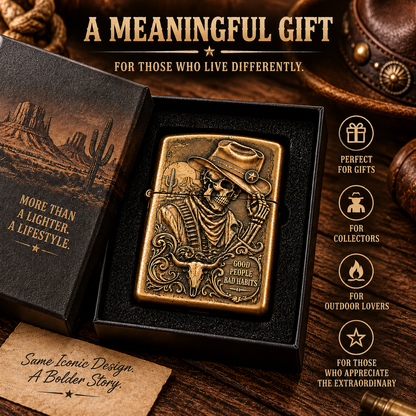 🔥LAST DAY 50% OFF - Skeleton Cowboy | Vintage Collector Lighter
