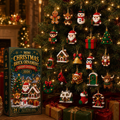 ⏳ Last day to save 50% – 🎄 24-Day 3D Mini Christmas Ornament Advent Calendar | 24 unique festive 3D buildable designs with hanging loops—perfect for decorating Christmas trees, wreaths, and holiday displays 🧱