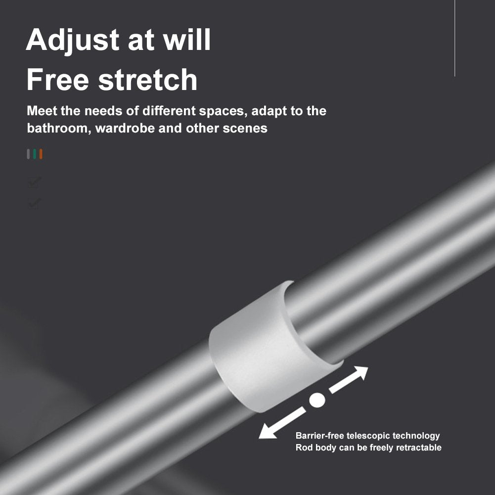 ✨Drill-Free Adjustable Tension Rod, No Damage Wall Mount
