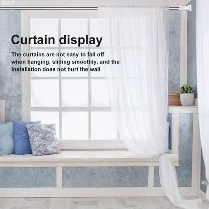 ✨Drill-Free Adjustable Tension Rod, No Damage Wall Mount