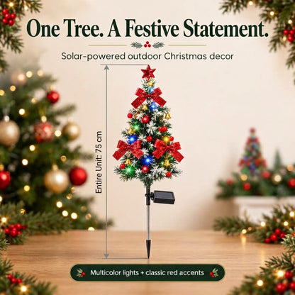 🎄 Solar Christmas Tree Lights – 4-Pack DIY Outdoor Holiday Decor