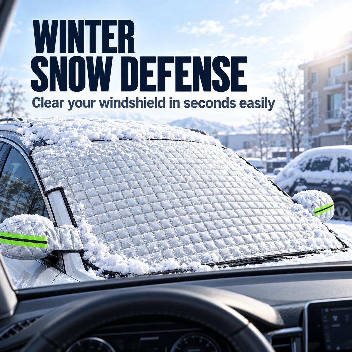 ⏳ Last Day 49% OFF – Universal Car Windshield Snow Cover - Winter Anti-Frost & Summer Sunshade Protector