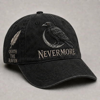 🐦‍⬛🧢 Nevermore Raven Vintage Cap | Gothic Bird Lover Hat
