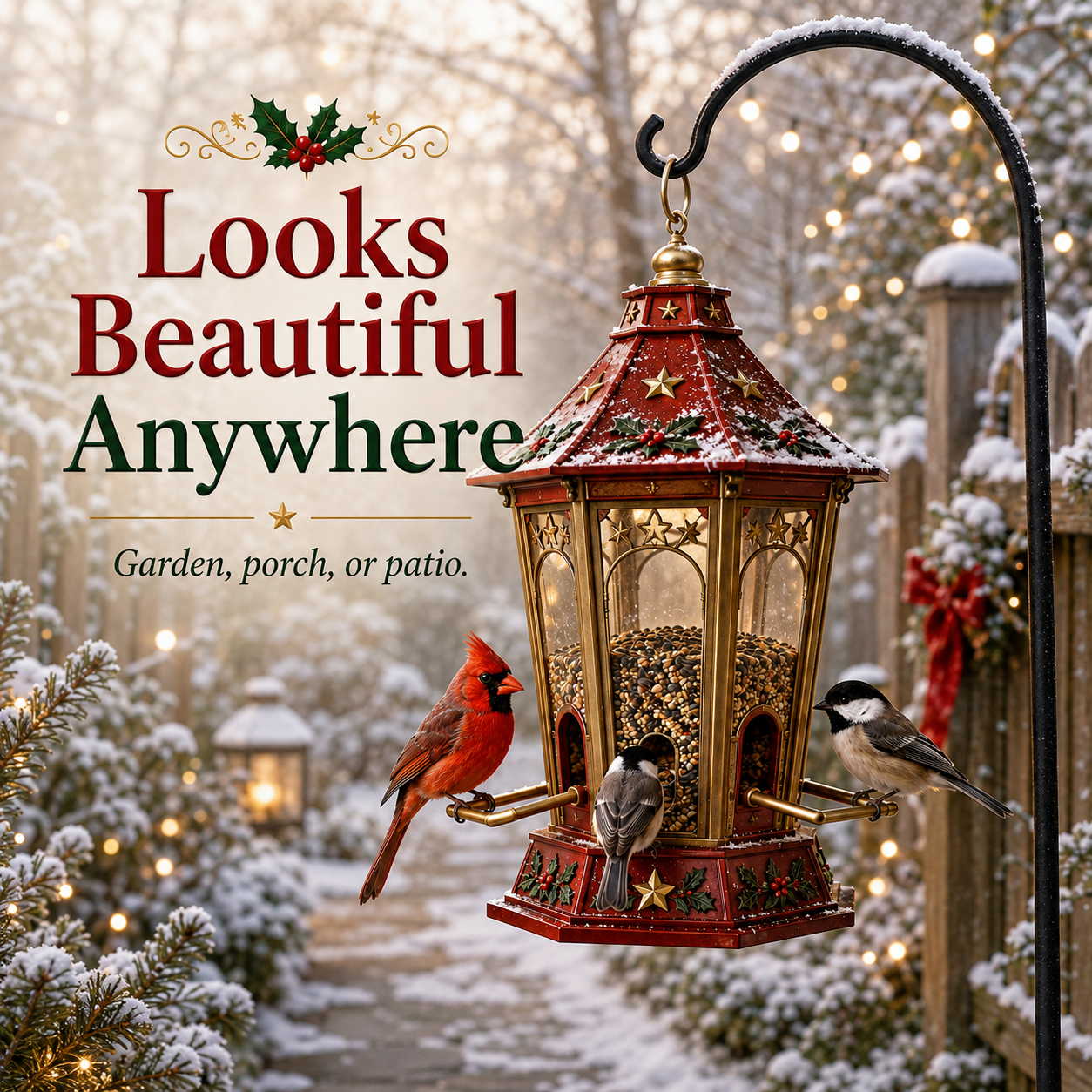 🎄 Christmas Bird Feeder Collection – Festive Hanging Garden Feeders for Wild Birds