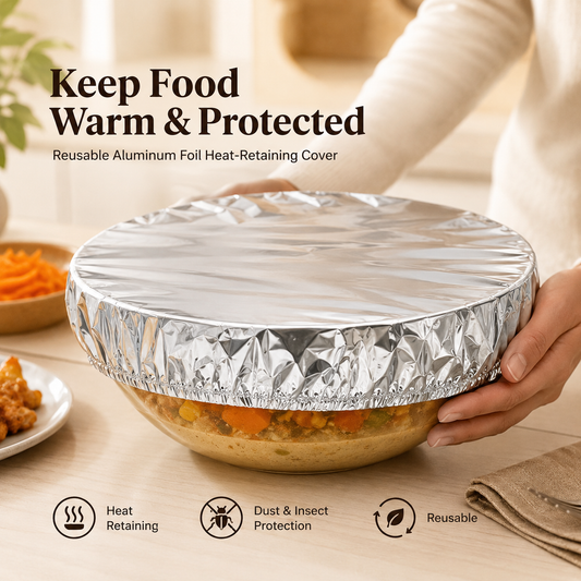 🎁Buy More Get More FREE |GOTLYVO®️ Home dining table & food container aluminum foil heat-retaining cover