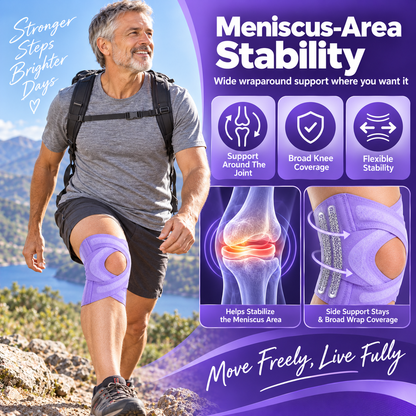 Open-Patella Adjustable Knee Support Wrap