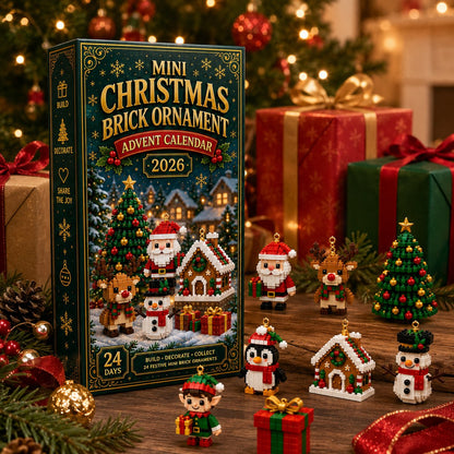 ⏳ Last day to save 50% – 🎄 24-Day 3D Mini Christmas Ornament Advent Calendar | 24 unique festive 3D buildable designs with hanging loops—perfect for decorating Christmas trees, wreaths, and holiday displays 🧱