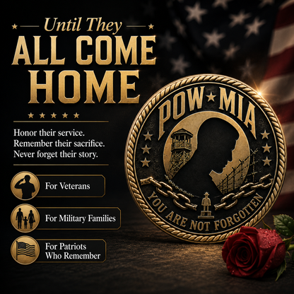 POW MIA Honor Tribute 3D Challenge Coin