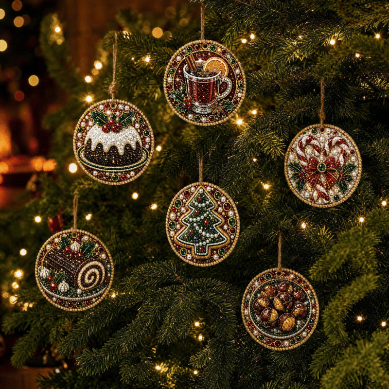 🔥Only $16.99 Last Day Promotion!🎄Christmas DIY Diamond Painting Ornaments Kit (6 PCS)🎅