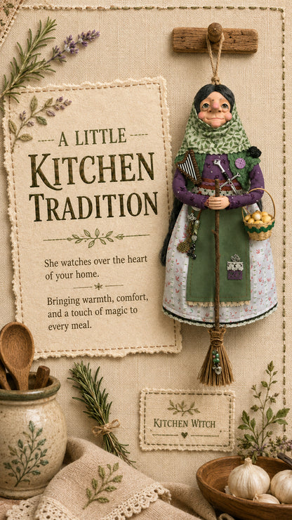 🧙‍♀️ Handmade Kitchen Witch for Good Luck