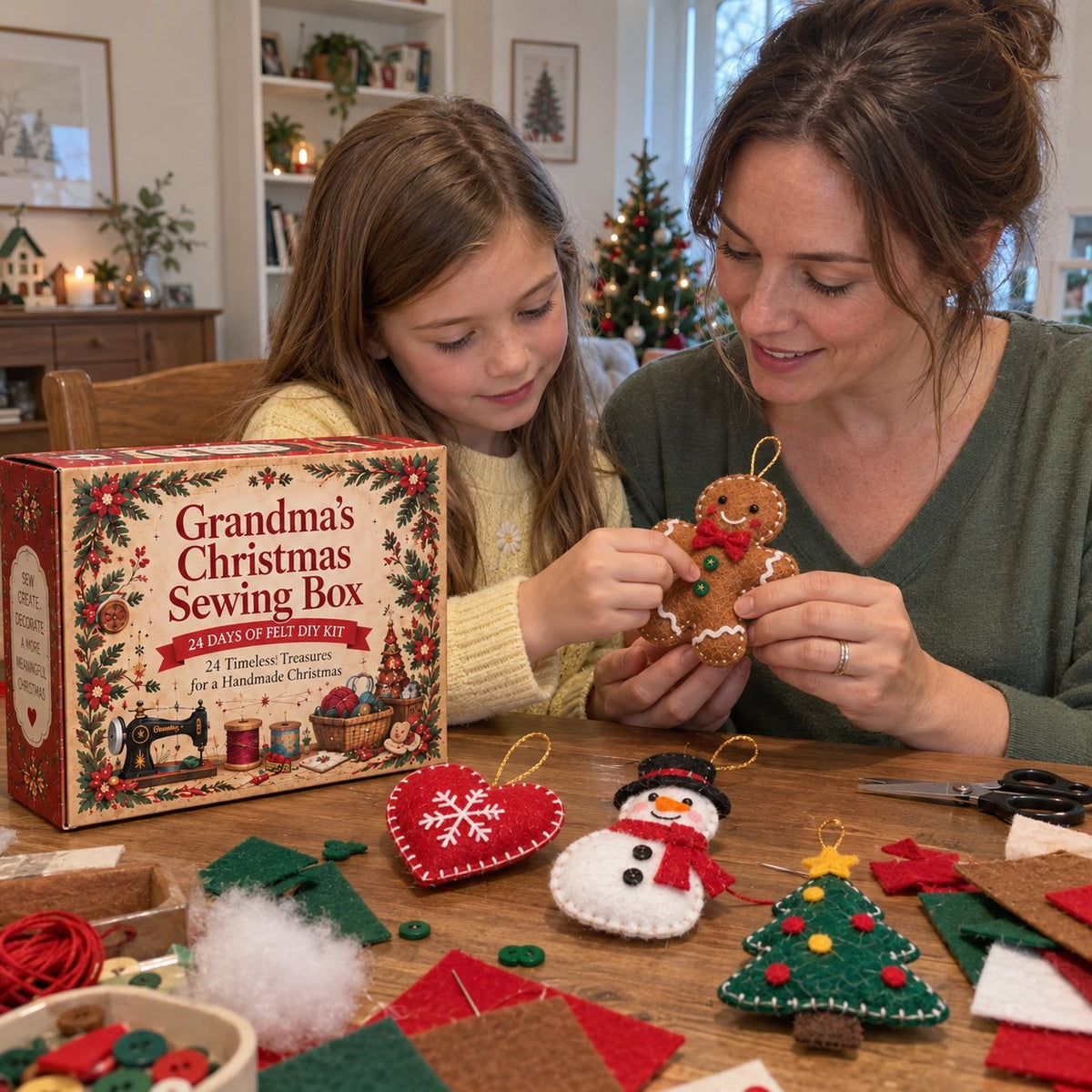 🎄 24 Days of Handmade Christmas — Felt Ornament Sewing Kit