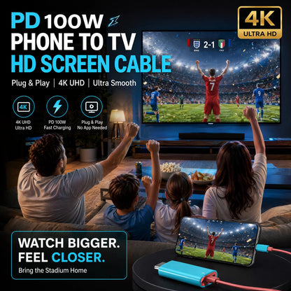 🎮📲 2M USB-C to HDMI Cable – 4K Display & 100W PD Charging for Switch, Phones, Tablets & Laptops