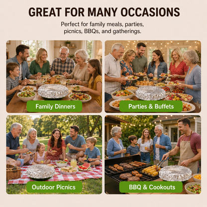 🎁Buy More Get More FREE |GOTLYVO®️ Home dining table & food container aluminum foil heat-retaining cover