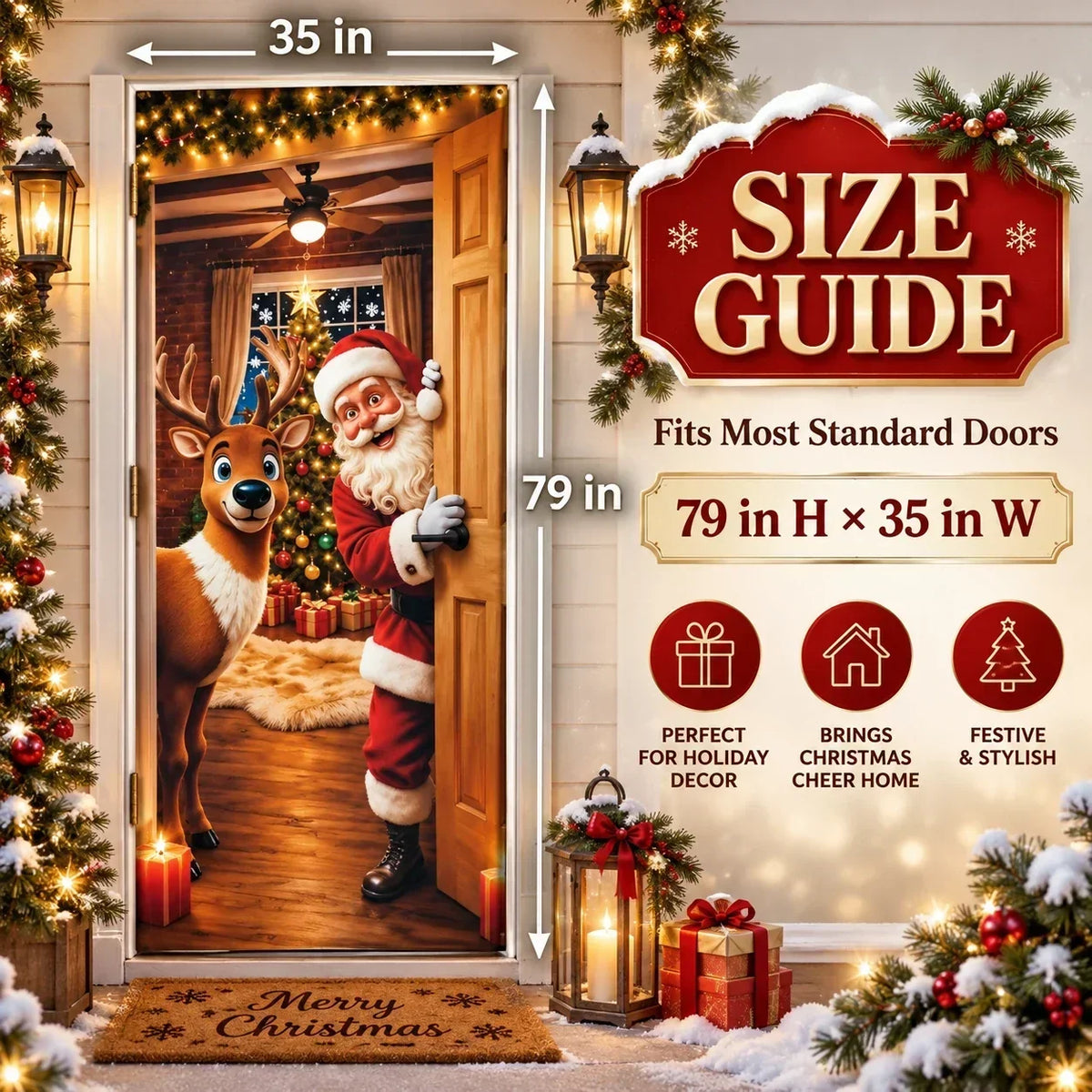 Give Your Front Door a Christmas Makeover – 7 Festive Designs