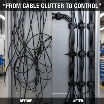 🔥HOT SALE🔥🧲 12 Pack Heavy Duty Magnetic Zip Tie Mounts for Cable Management