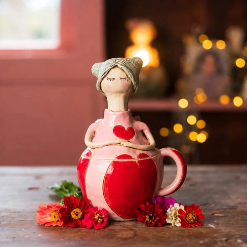 🧚 Handcrafted Fairies Storage Jar/Mug | 8 Whimsical Styles with Removable Fairy Lid for Tea, Treats & Tiny Keepsakes ☕