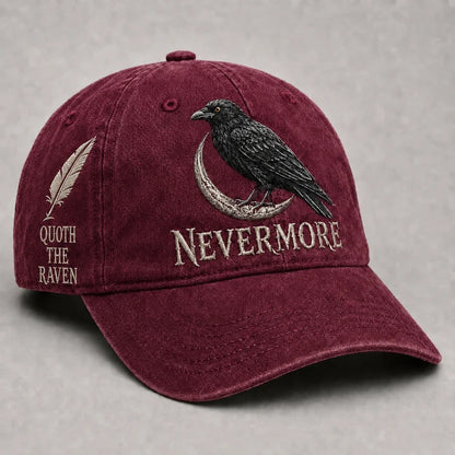 🐦‍⬛🧢 Nevermore Raven Vintage Cap | Gothic Bird Lover Hat