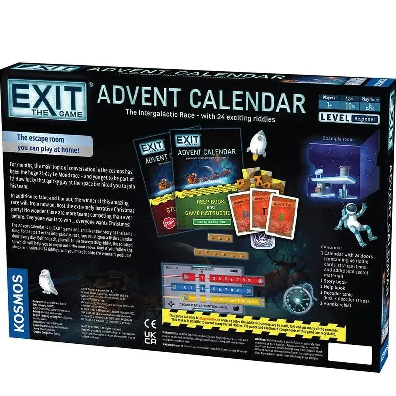🎄 LAST DAY 49% OFF – 24-Day Cosmic Escape Room Advent Calendar | 24 Screen-Free Riddles & Hands-On Puzzles for a Galactic Christmas Countdown 🧩🚀