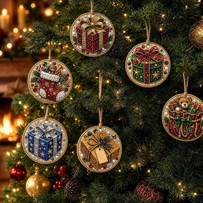 🔥Only $16.99 Last Day Promotion!🎄Christmas DIY Diamond Painting Ornaments Kit (6 PCS)🎅