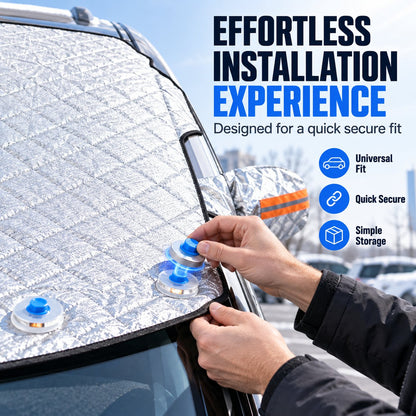 ⏳ Last Day 49% OFF – Universal Car Windshield Snow Cover - Winter Anti-Frost & Summer Sunshade Protector