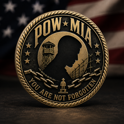 POW MIA Honor Tribute 3D Challenge Coin