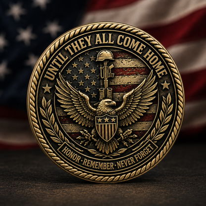 POW MIA Honor Tribute 3D Challenge Coin