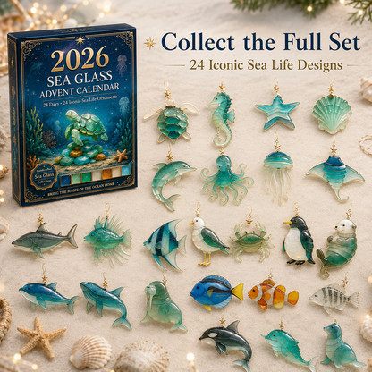 🔥Last Day 50% OFF - 🎁🐟2026 Sea Glass Marine Life Advent Calendar