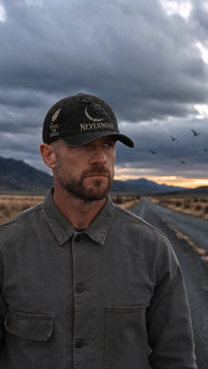 🐦‍⬛🧢 Nevermore Raven Vintage Cap | Gothic Bird Lover Hat