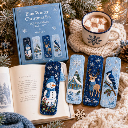 🎄 DIY Felt Embroidery Bookmark Kit