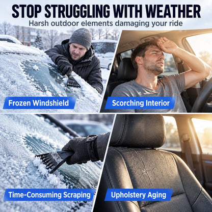 ⏳ Last Day 49% OFF – Universal Car Windshield Snow Cover - Winter Anti-Frost & Summer Sunshade Protector