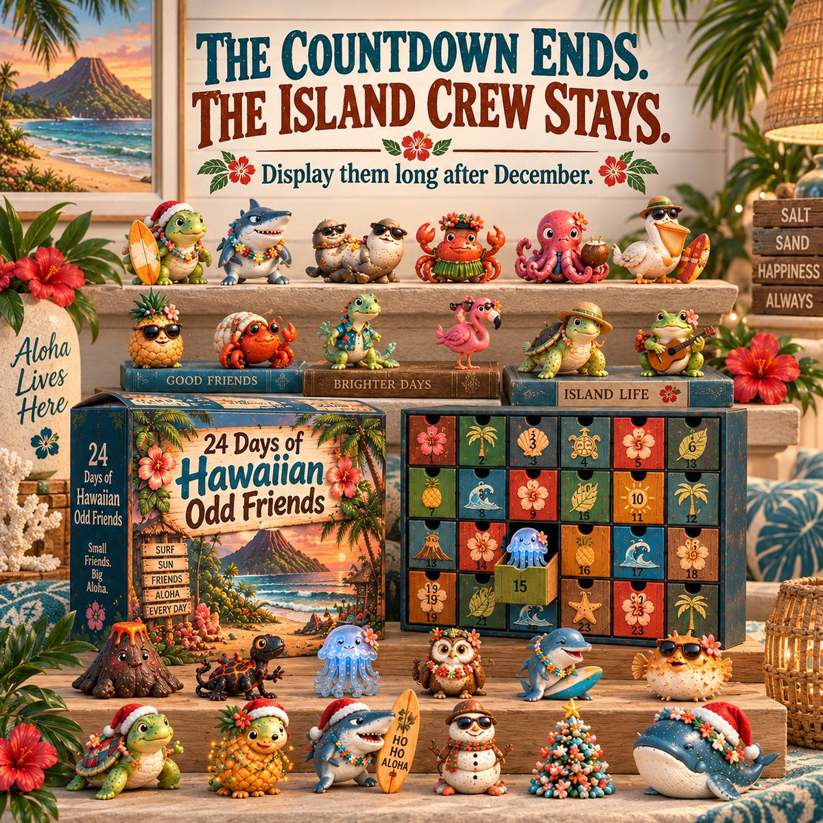 🎄 24 Days of Hawaiian Odd Friends Advent Calendar – 24 Tropical Surprises