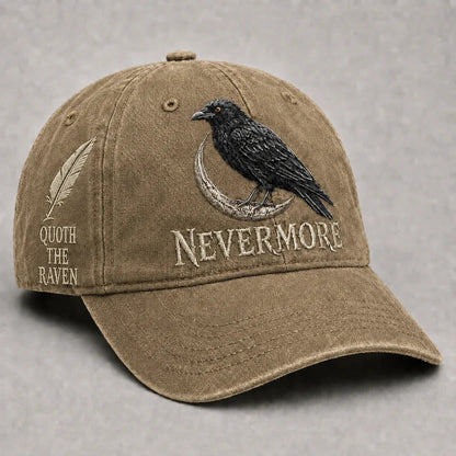 🐦‍⬛🧢 Nevermore Raven Vintage Cap | Gothic Bird Lover Hat