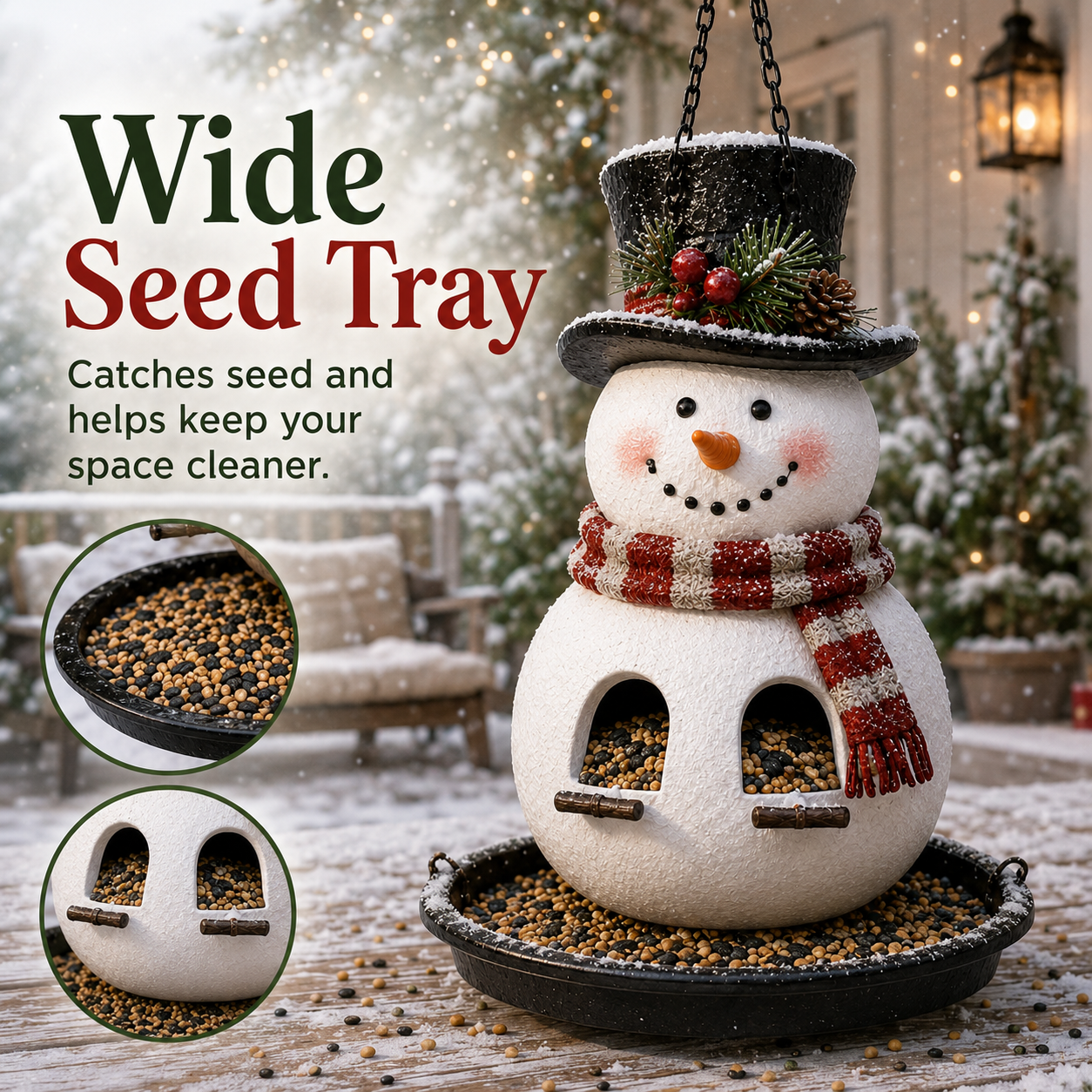 🎄 Christmas Bird Feeder Collection – Festive Hanging Garden Feeders for Wild Birds