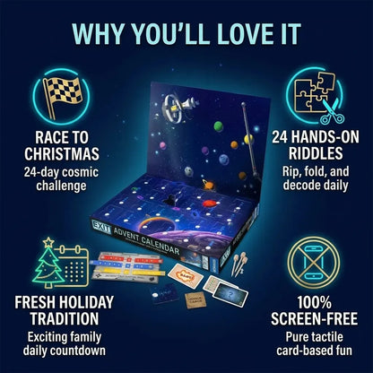 🎄 LAST DAY 49% OFF – 24-Day Cosmic Escape Room Advent Calendar | 24 Screen-Free Riddles & Hands-On Puzzles for a Galactic Christmas Countdown 🧩🚀