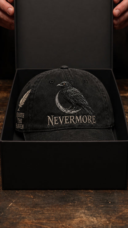 🐦‍⬛🧢 Nevermore Raven Vintage Cap | Gothic Bird Lover Hat