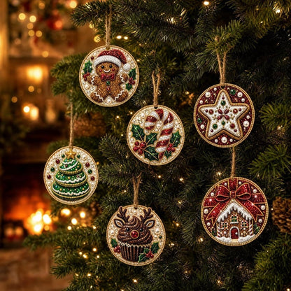🔥Only $16.99 Last Day Promotion!🎄Christmas DIY Diamond Painting Ornaments Kit (6 PCS)🎅