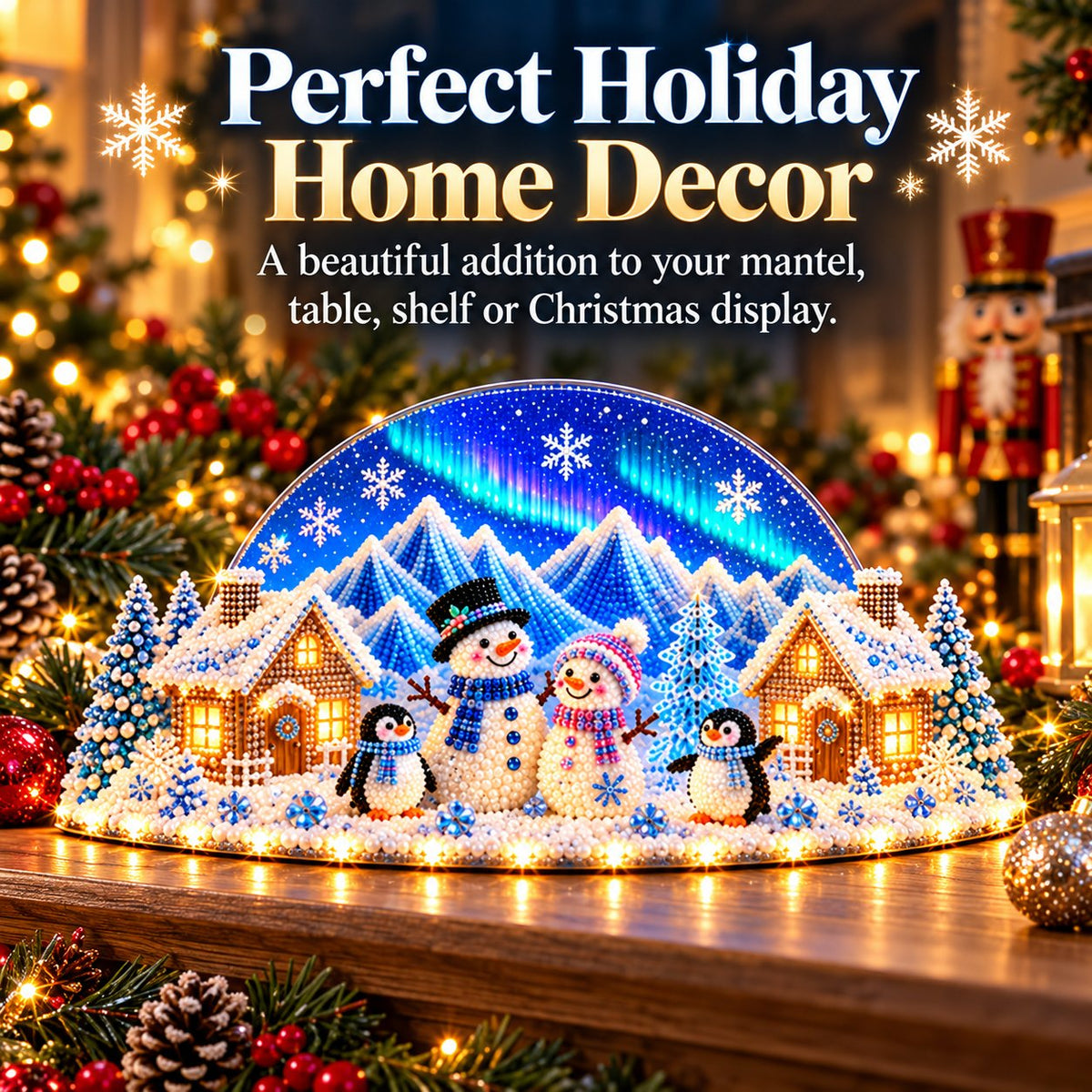 ❄️Beginner-Friendly DIY Winter Village Diamond Art Kit – Make Your Own Wonderland