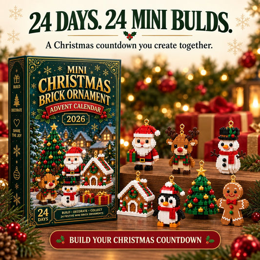 ⏳ Last day to save 50% – 🎄 24-Day 3D Mini Christmas Ornament Advent Calendar | 24 unique festive 3D buildable designs with hanging loops—perfect for decorating Christmas trees, wreaths, and holiday displays 🧱